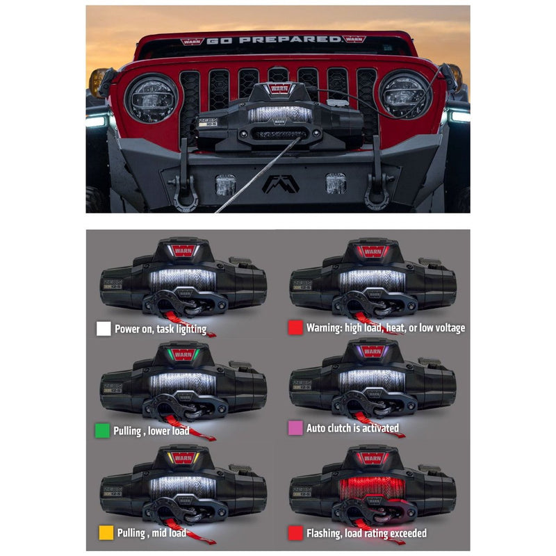 Warn Electric winch WARN ZEON XP 14-S 14,000 lb 12V Winch | Spydura Synthetic Rope | Fastest Line Speed & IP68 Waterproof