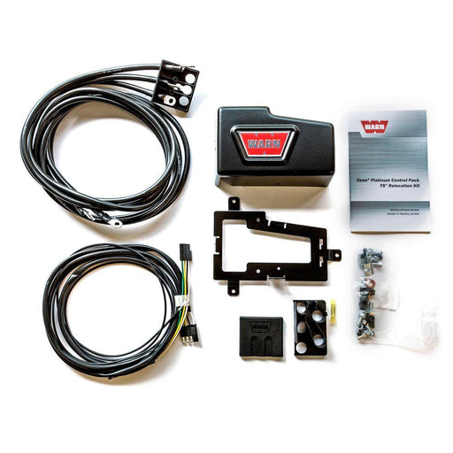 Warn Relocation Kit Zeon Platinum Control Pack Relocation Kit with Bracket - Long (1980mm)