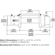 Warn Winch Warn M8000 12V Recovery Winch 30m Wire Rope // 24m Synthetic Rope