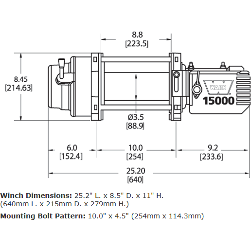 Warn Winches Warn 12v Self Recovery Winch 27m wire rope