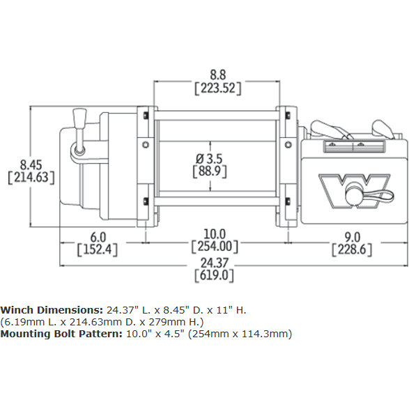 Warn Winches Warn 12v Self Recovery Winch 38m wire rope
