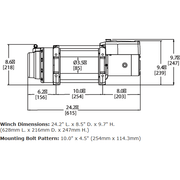 Warn Winches Warn 16.5TI Thermometric Heavyweight Winch 27m wire cable
