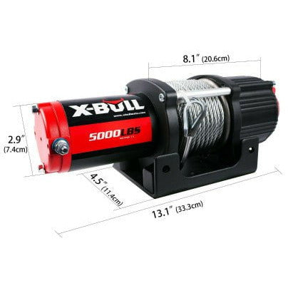 X Bull Vehicle Parts & Accessories X-BULL Electric Winch 12V 5000LBS Wireless 15.2M Steel Cable ATV UTV 4WD Boat