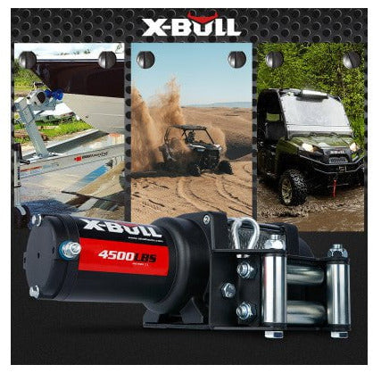 X Bull Vehicle Parts & Accessories X-BULL Electric Winch 4500LBS/2041KG Steel Cable Wireless Remote Boat ATV 4WD