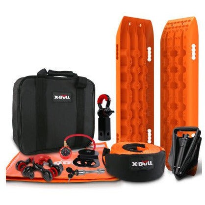 X Bull Vehicle Parts & Accessories X-BULL Winch Recovery Kit Recovery tracks /Snatch Strap Off Road 4WD orange