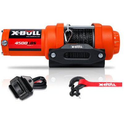 X Bull Vehicles & Parts X-BULL Electric Winch 12v Synthetic Rope 4500LBS Wireless Remote ATV UTV 2041KG