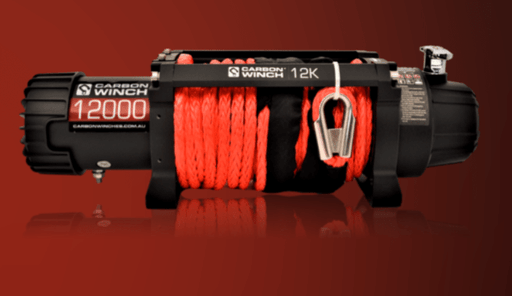 Carbon Winches 24 VOLT Carbon 12K 12000lb Electric Winch with Synthetic Rope