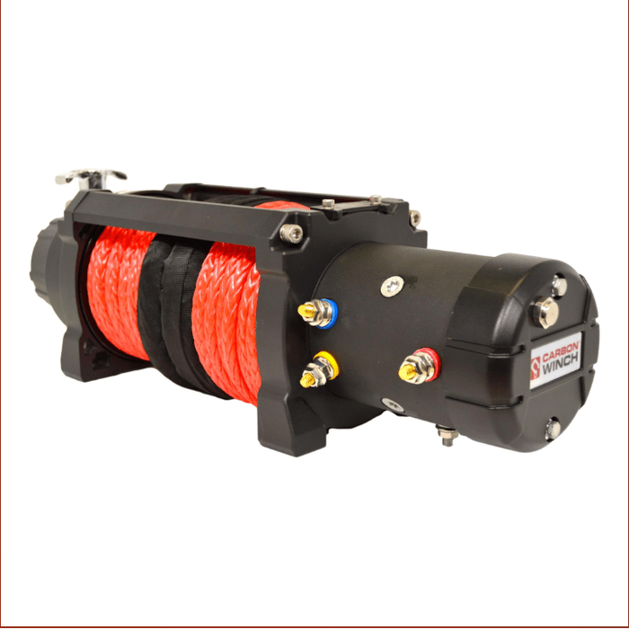Carbon Winches 24 VOLT Carbon 12K 12000lb Electric Winch with Synthetic Rope