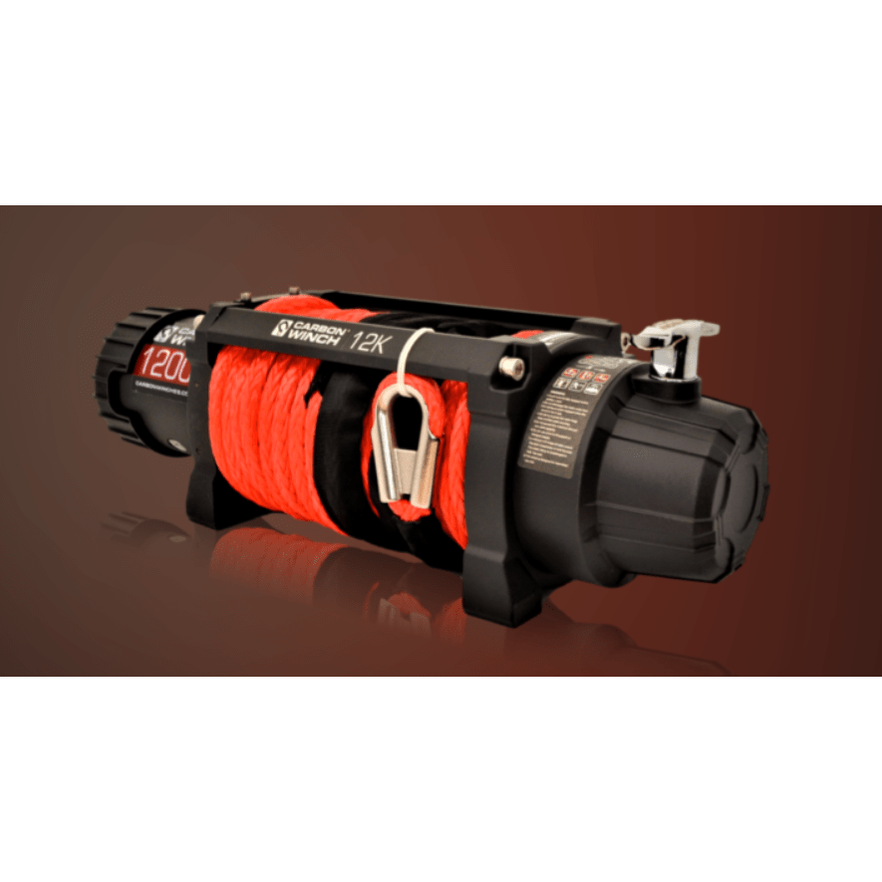 Carbon Winch 12K 12000lb Electric Winch with Synthetic Rope for Strong ...