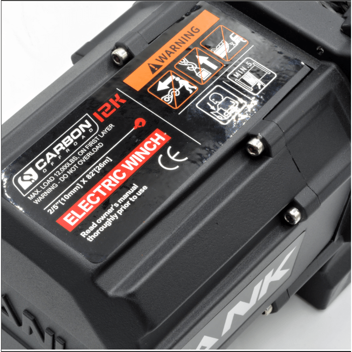 Carbon Winches Carbon Tank 12000lb 4x4 Winch Kit IP68 12V