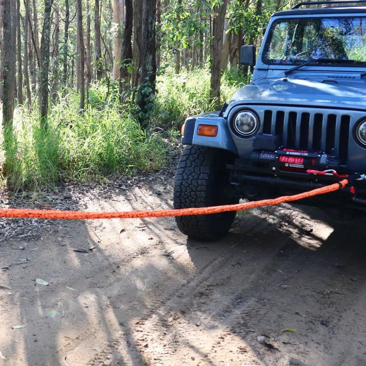 Carbon Winches recovery rope Carbon Monkey Fist 12 Ton x 9 Metre Kinetic Recovery Rope