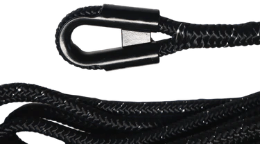 Carbon Winches recovery rope Carbon Offroad 24M 7T Double Braided Black Synthetic Winch Rope with Luminous Fibre