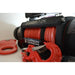 Carbon Winches recovery rope Carbon Winches 24m x 10mm Red Synthetic Rope Spliced with thimble