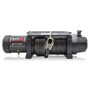 Carbon Winches Winch Carbon 12K 12000lb Electric Winch With Black Rope & Red Hook VER. 3