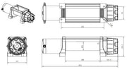 Carbon Winches Winch Carbon Offroad Long Drum 6000lb Winch – ATV, UTV & Small 4x4