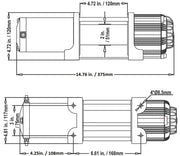 Carbon Winches Winch Carbon Winch 4500lb ATV Trailer with Synthetic Rope and Wireless Control - Fully Sealed