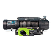 Carbon Winches Winch Green Carbon 12K V3X 12V 12,000lb Winch with MegaPro Hook