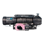 Carbon Winches Winch Pink Carbon 12K V3X 12V 12,000lb Winch with MegaPro Hook