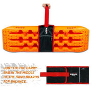 Dropshipzone X-BULL KIT2 Recovery tracks 6pcs Board Traction Sand trucks strap mounting 4x4 Sand Snow Car ORANGE