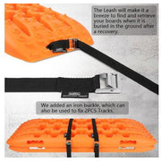 Dropshipzone X-BULL KIT2 Recovery tracks 6pcs Board Traction Sand trucks strap mounting 4x4 Sand Snow Car ORANGE