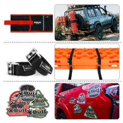 Dropshipzone X-BULL Recovery tracks Sand tracks KIT Carry bag mounting pin Sand/Snow/Mud 10T 4WD-Orange Gen3.0