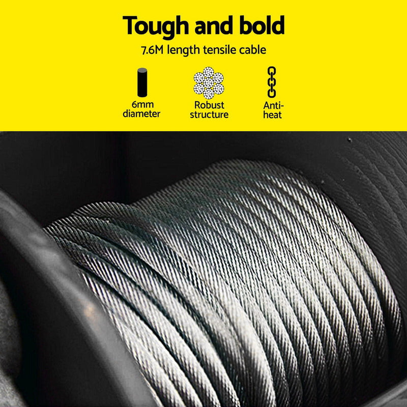 Giantz Electric Hoists Giantz Electric Hoist Winch – 500kg – Wired & Wireless Remote