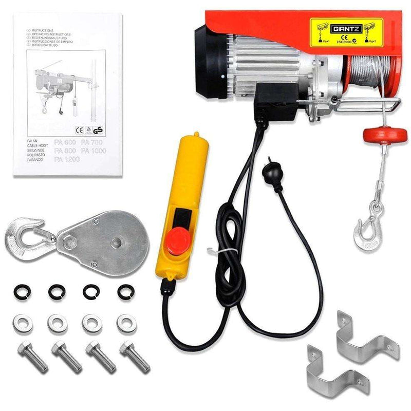 Giantz Electric winch Giantz Electric hoist Winch 18M 1000KG EH-18M-1000A