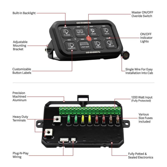 Go Rhino lighting Go Rhino 8-Channel Light Switch Controller