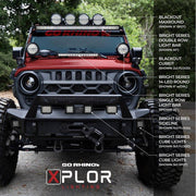 Go Rhino lighting Go Rhino Bright Series LED Lights - Two Round 6" LED Driving Light Kit W/Daytime Running Light