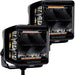 Go Rhino lighting Go Rhino Xplor Blackout Combo Series 4x3 Cube Sideline Flood Lights w/Amber Accent