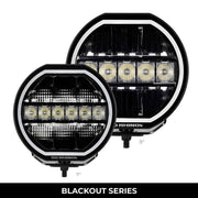 Go Rhino lighting Go Rhino Xplor Blackout Series Maxline Hi/Low LED Round Light | 7"