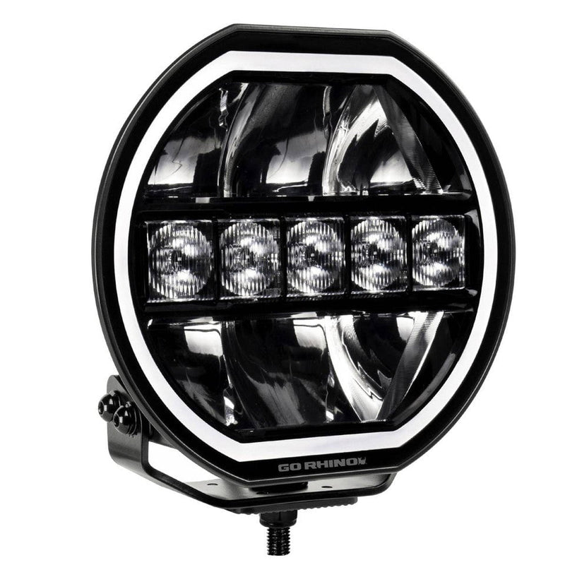 Go Rhino lighting Go Rhino Xplor Blackout Series Maxline Hi/Low LED Round Light | 7"