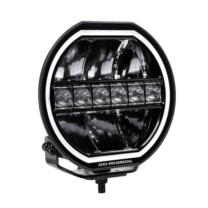 Go Rhino lighting Go Rhino Xplor Blackout Series Maxline Hi/Low LED Round Light | 9"