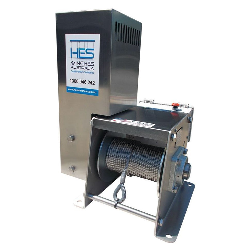 Ozwinch Electric winch OzWinch Signature Series II 415V AC Electric Winch 1000Kg (Includes Low Voltage Pendant Controller with E-Stop and Wireless Remote 433Mhz)
