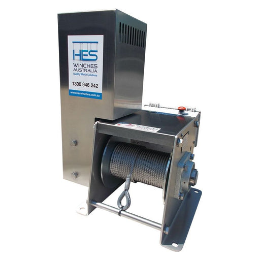 Ozwinch OzWinch Signature Series II 240V AC Electric Winch 1000Kg | Compact, Robust, and Australian-Made Utility Winch (Boat Ramp Winch (1000kg 1st Layer) 240v - 35m x 8mm Includes Low Voltage Pendant Controller with E-Stop and Wireless Remote 433Mhz)