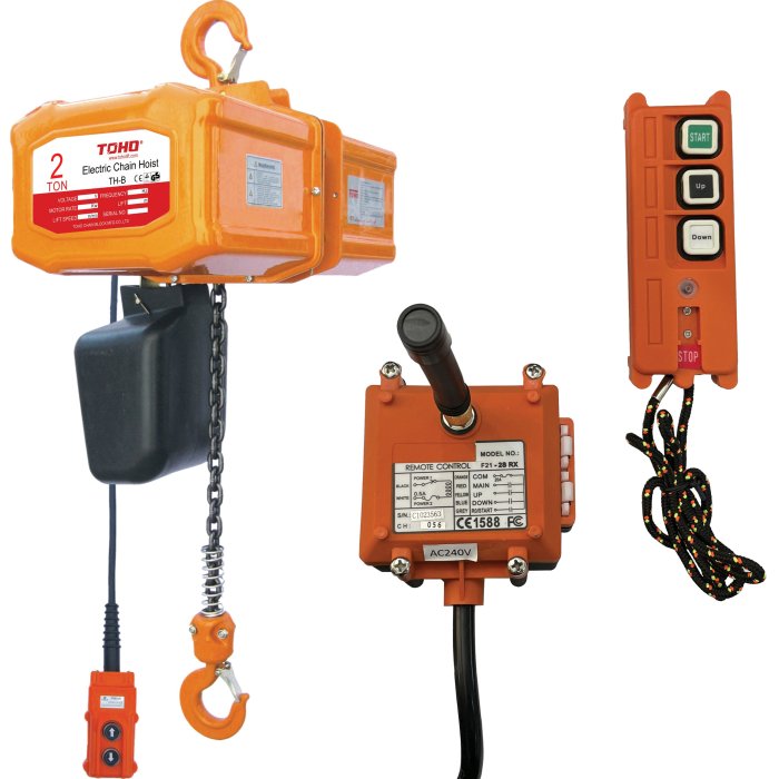 Toho TOHO - TECH0206 - Electric Chain Hoist Package Deal - BONUS Wireless Remote Control