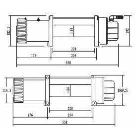 VRS Electric winch VRS V12500 winch with synthetic rope V12500S