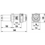 VRS Electric winch VRS V4000S Winch w/ Synthetic Rope V4000S