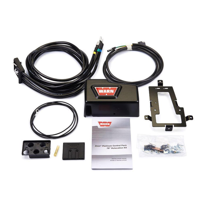 Warn Relocation Kit Zeon Platinum Control Pack Relocation Kit with Bracket - Long (1980mm)