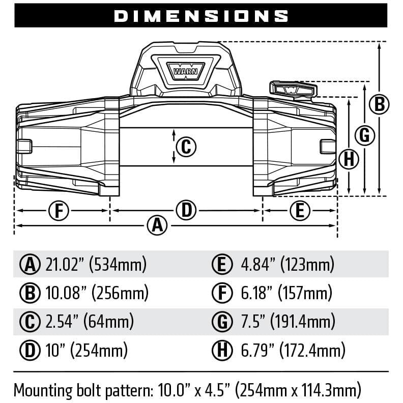 Warn Winch Warn EVO 10 12V- Wire Rope w/ 2in1 Wireless Remote