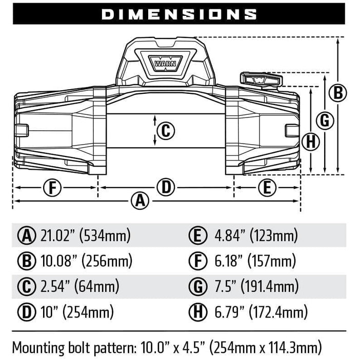 Warn Winch Warn EVO 12 12V Recovery Winch 26m Wire Rope w/ 2in1 Wireless Remote