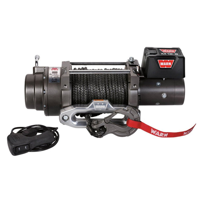 Warn Winch Warn M12-S 12V Electric Winch with 100 ft Spydura Synthetic Rope