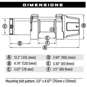 Warn Winch Warn VRX 25 ATV WINCH 15m Wire Rope