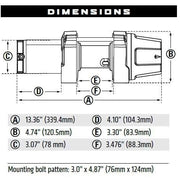 Warn Winch Warn VRX 35 ATV WINCH 15m Wire Rope