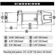 Warn Winch Warn VRX 45 ATV WINCH 15m Wire Rope