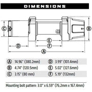 Warn Winch Warn VRX 45-S ATV WINCH 15m Synthetic Rope - 101040