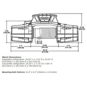 Warn Winches Warn zeon platinum 12v winch 24m wire rope, zeon-pl-12k-92820