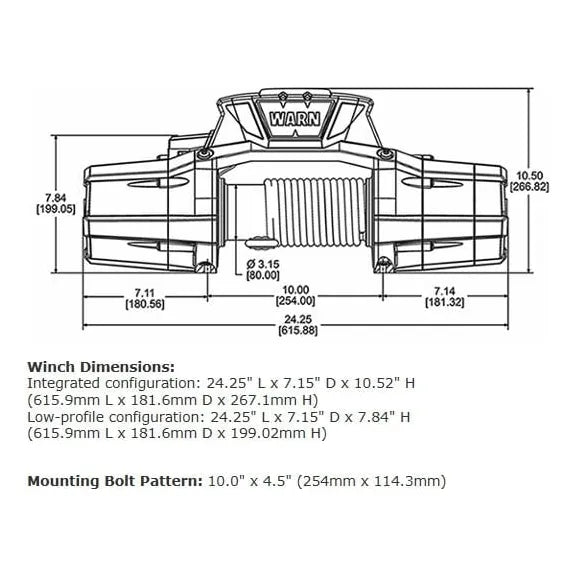 Warn Winches Warn Zeon Platinum 12v Winch 30m Spydura Rope /Zeon-pl-10k-s-92815