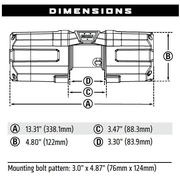 Winchworld Warn AXON 35-S ATV Winch - 15m Synthetic Rope
