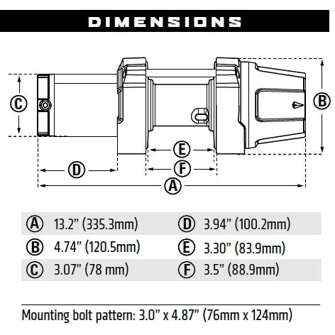 Winchworld Warn VRX  25S ATV WInch 15m Synthetic